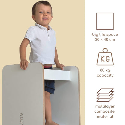 mumy easyFLIP Lernturm - 2-in-1 Montessori Schreibtisch