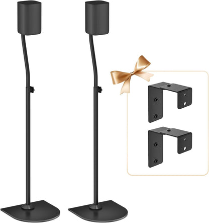 notiela Surround-Lautsprecherständer Paar, höhenverstellbar, Stahl für Satelliten- und Surround-Lautsprecher