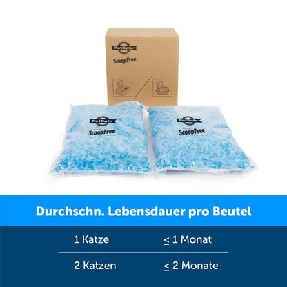 PetSafe ScoopFree Premium Kristall-Katzenstreu, blau, 2er-Pack