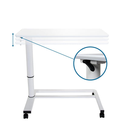 hjh OFFICE Stand II 830054 Sitz-Stehtisch höhenverstellbar weiss