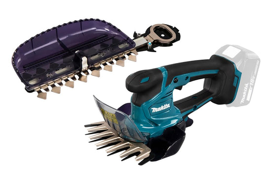 Makita DUM604F001 Akku-Gras/Strauchschere – 18V 3,0Ah Kit. Blau-schwarzes, kompaktes Akku-Handgerät zum Trimmen von Gras und Sträuchern.