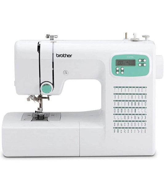 BROTHER CS70S – Computergesteuerte Nähmaschine Haushalt. Weißes, kompaktes Modell mit LCD. Ideal zum Nähen von Textilien und Reparaturen im Haushalt.