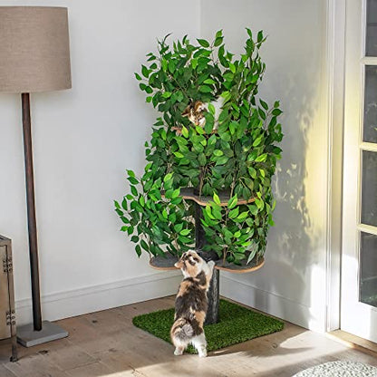 Kratzbaum Natur Patentierter Cat Tree – Gross, Blätter austauschbar