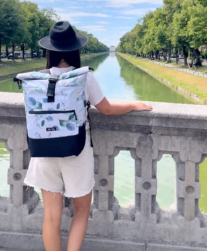 Ela Mo Rucksack Damen mit Laptopfach für Uni & Alltag – Waterleaf Gold