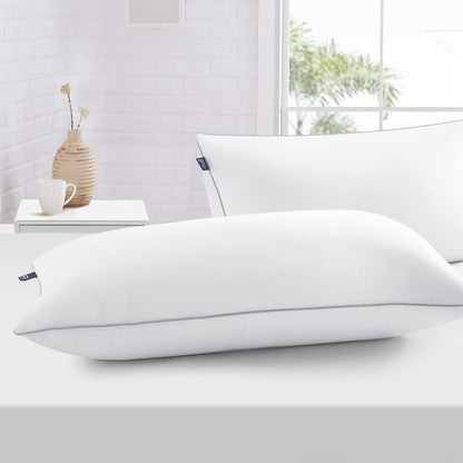 BedStory Kopfkissen 40x80 cm, 2er-Set mit Mikrofaserfüllung, waschbar