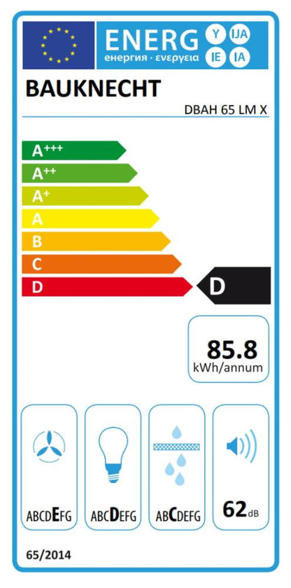 Bauknecht DBAH 65 LM X Dunstabzugshaube - Flachschirm 60cm