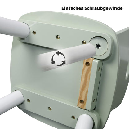 Kesper Kindertisch mit 2 Stühlen, FSC-Faserplatte, weiss/salbeigrün
