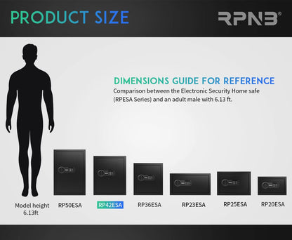 RPNB Luxus Zifferntastatur Safe – Tresor für Büro & Hotel 43L
