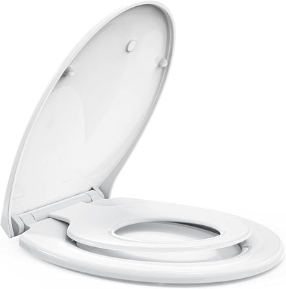 STOREMIC WC Deckel mit Absenkautomatik und Kindersitz, O-Form, weiss aus Kunststoff