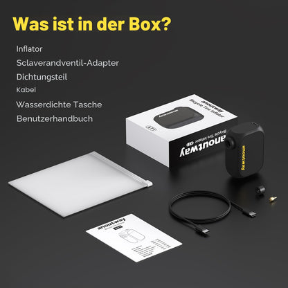 anoutway Tiny E-Pump AT1 – elektrische Mini-Fahrradpumpe bis 120 PSI