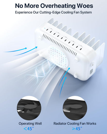 SooPii Multi-Ladestation 10 Port USB C 100W PD – Weiss