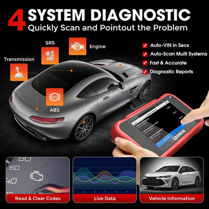 LAUNCH CRP129E Kfz Diagnosegerät – 4 Systeme, 5 Funktionen