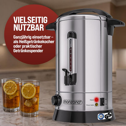 MONZANA Glühweinkocher 20L mit Zapfhahn – Edelstahl