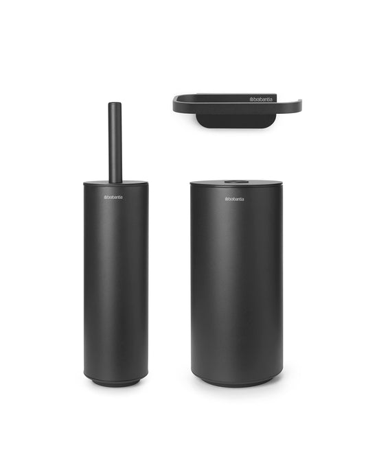 Brabantia Mindset 3-teiliges Toilettenzubehörset - Infinite Grey