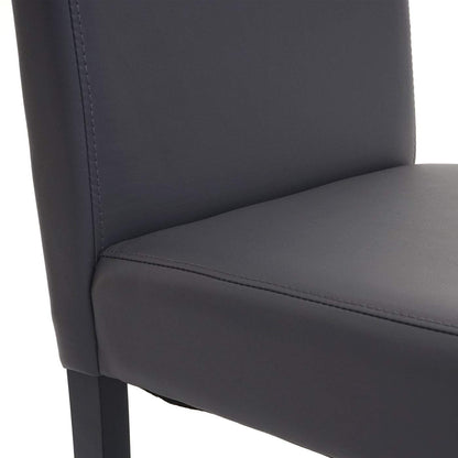 Mendler Littau Esszimmerstuhl – 4er-Set, Grau Kunstleder