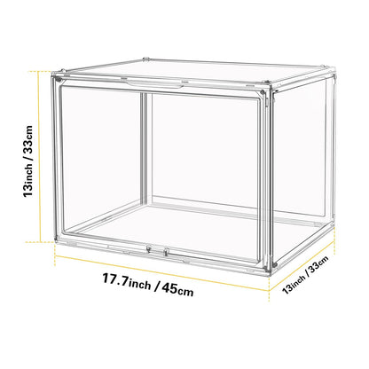 GUDEMAY XL Transparente Stapelbare Acryl Aufbewahrungsbox – 3er Set