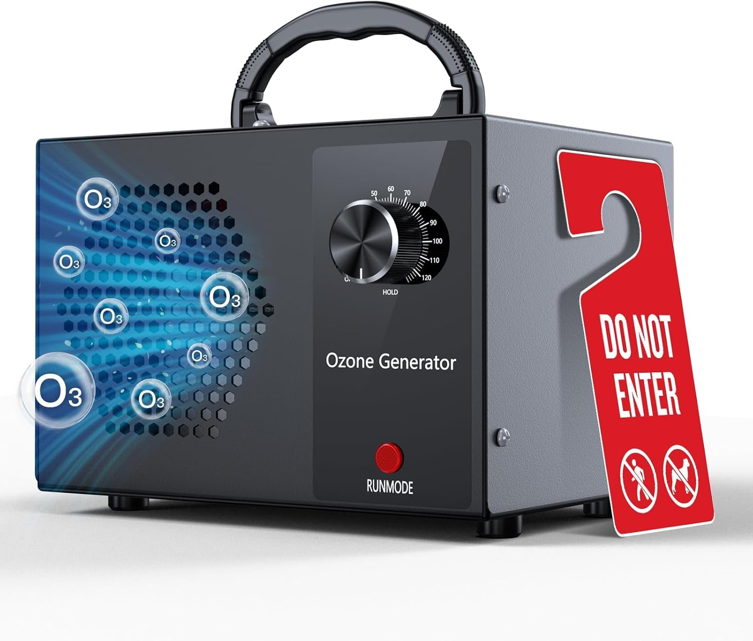 CFEN Ozongenerator HS-G05 Luftreiniger 40000 mg/h bis 300 m², Metallgehäuse mit Gummigriff