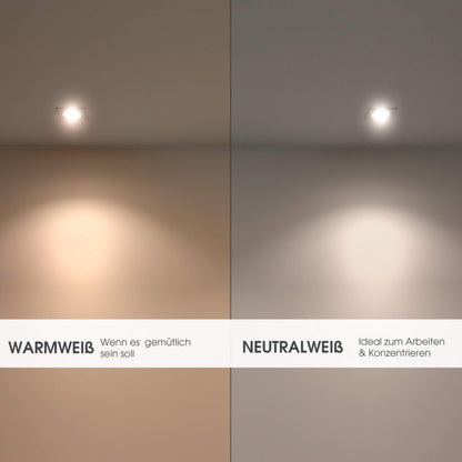 linovum SMOL LED Aufbauspot – 6er Set schwarz flach schwenkbar