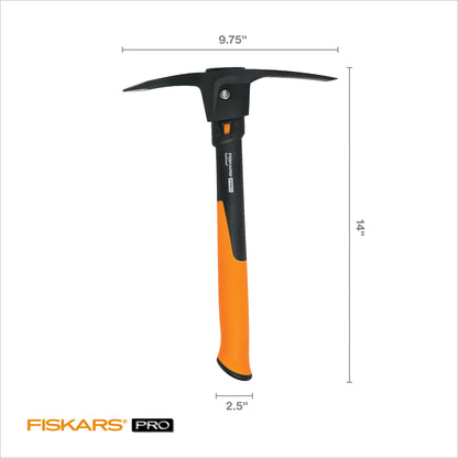 Fiskars Pro IsoCore Spitzhacke 751220-1001, 0,7 kg, Orange/Schwarz