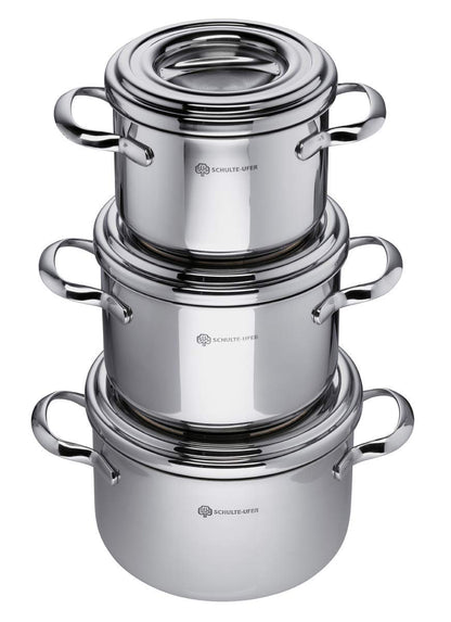 Schulte Ufer Set131 Romana i Kochtopf-Set – 5-teilig, Silber