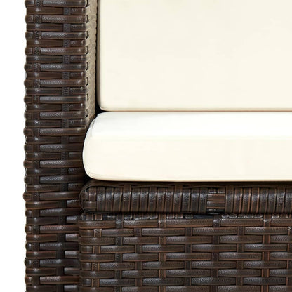vidaXL Gartensofa 2-Sitzer – Poly Rattan Lounge Möbel