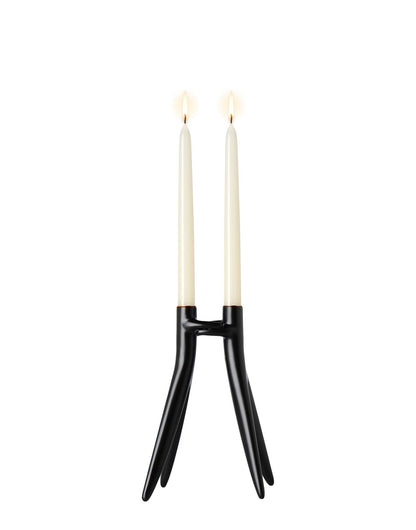 Kartell Abbracciaio Kerzenleuchter aus Metall, Schwarz