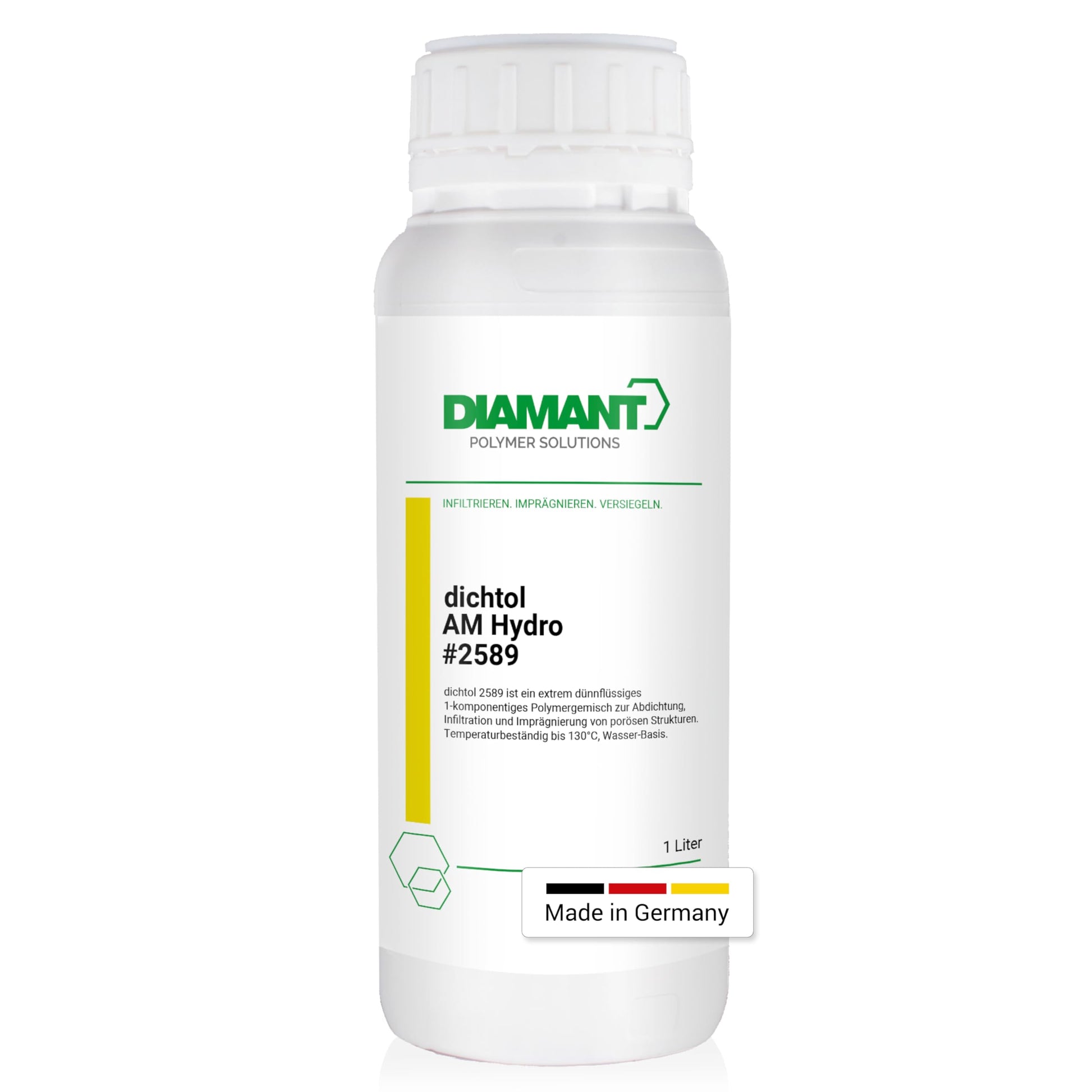 DIAMANT dichtol AM Hydro – Wasserbasierte 3D-Druck Versiegelung 1L. 1L Flasche, versiegelt 3D-Drucke wasserbasiert.