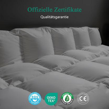 APSMILE Daunendecke Ganzjahr 200x200 – Gänsedaunen Baumwolle