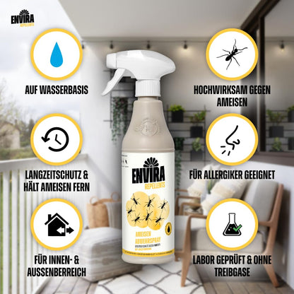 Envira Ameisen Abwehrspray Spray – 2x2 Liter Langzeitwirkung