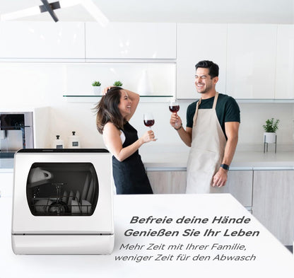 Hermitlux Mini Tischgeschirrspüler - Weiss, 4 Bestecksätze