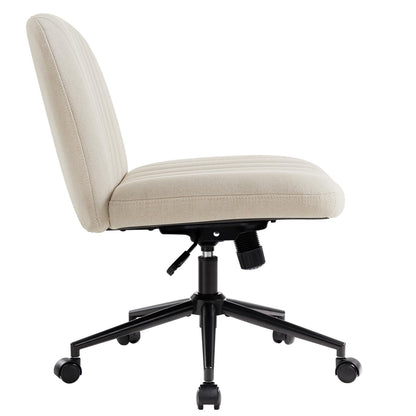 IWMH Bürostuhl Stoffpolsterung ohne Armlehnen - Beige