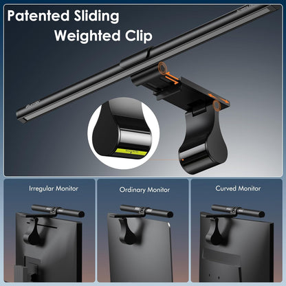 Quntis Curved Monitor Lampe 40cm mit Hintergrundbeleuchtung & Fernbedienung