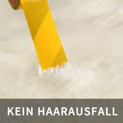 Sour Lemon Hochflor Teppich – Creme Wohnzimmer, 160x230 cm