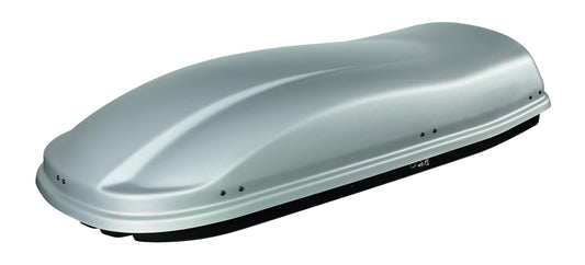 Farad Marlin 480L Dachbox Grau – Doppelöffnung, Zentralverriegelung: Aerodynamische Dachbox für Gepäcktransport auf dem Autodach.