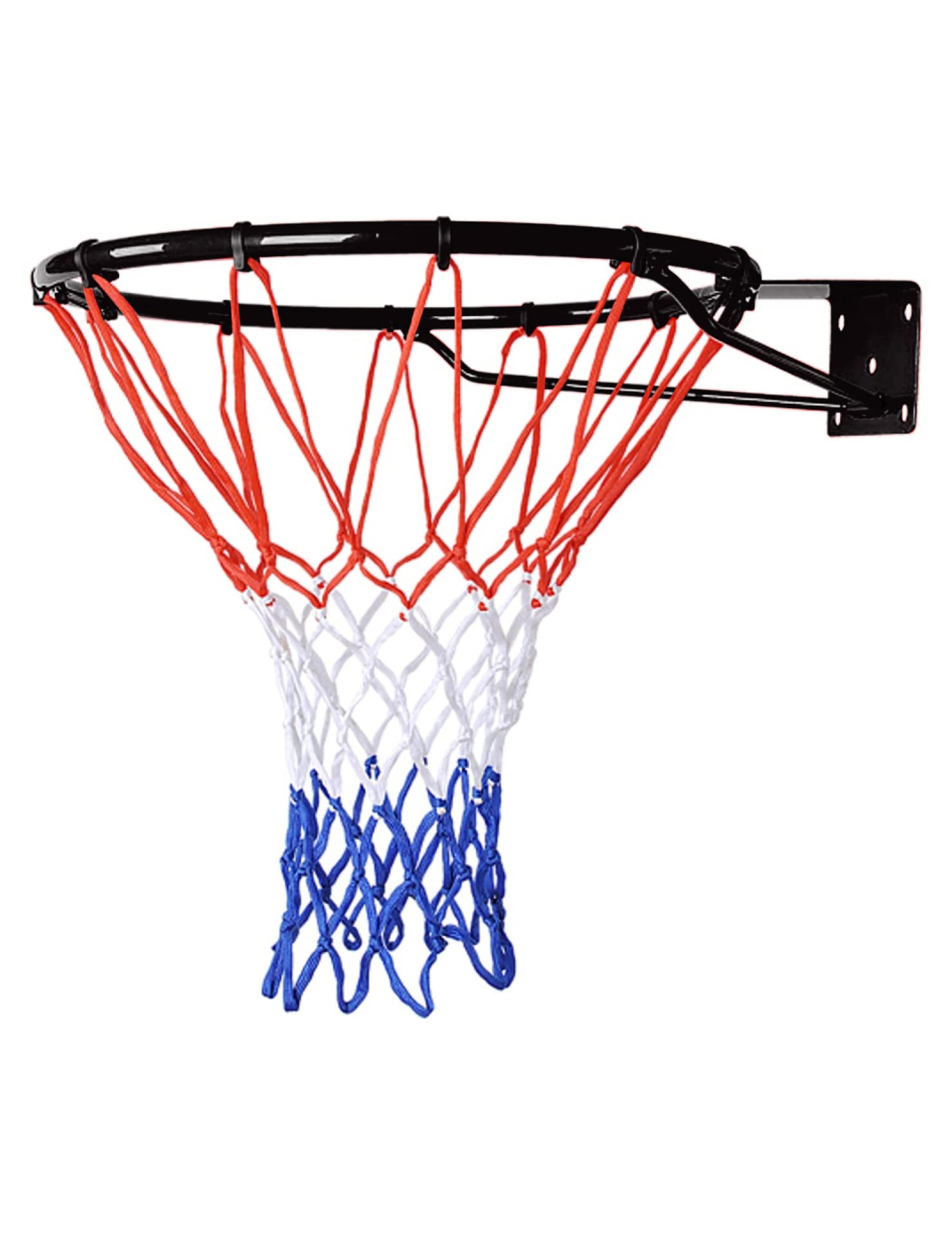 STREET SKILLER Basketballkorb mit Wandhalterung und Netz, 45 cm aus Stahl mit abnehmbarem Polyamid-Netz