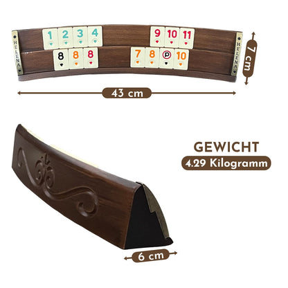 Helena Wood Art Okey Rummy Set Oval – Luxus Edition