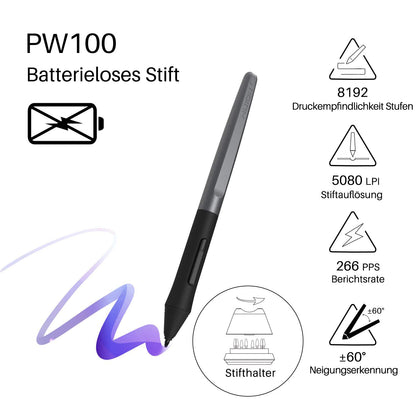 HUION HS610 Grafiktablett – Arbeitsfläche 25.4 x 15.8 cm