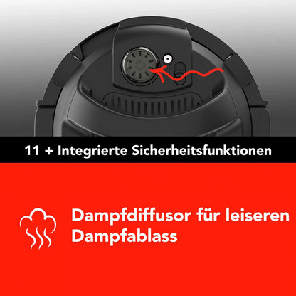 Instant Pot Pro 10-in-1 Elektro-Multikocher – 7,6 L Schwarz