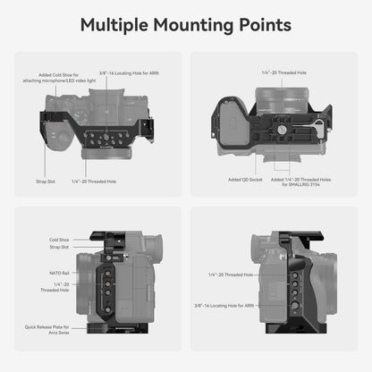 SmallRig Cage 3667C Kamerakäfig für Sony A7 IV, A7R V, A7S III, A1