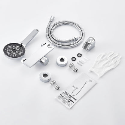 Auralum Badewannenarmatur Wasserfall mit Handbrause - Chrom