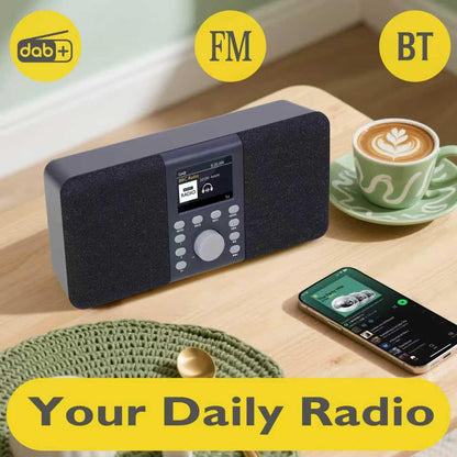 MangoKit MD5 Stereo DAB+ Radio mit Bluetooth und UKW, dunkelgrau