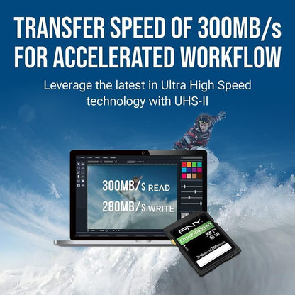 PNY EliteX-PRO SD Speicherkarte - 128GB UHS-II V90