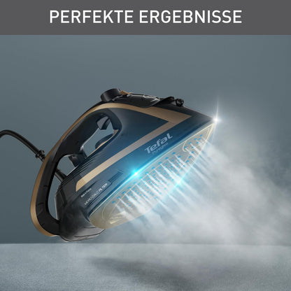 Tefal Puregliss Dampfbügeleisen FV8064, 3000 Watt, schwarz/gold