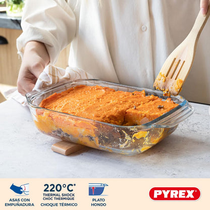 Pyrex 8023510 Auflaufformen-Set, 3-teilig, Borosilikatglas