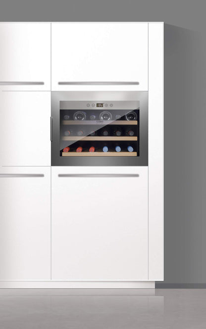 Caso WineSafe 18 EB Weinkühlschrank für 18 Flaschen – Einbau Inox