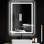 Mursche LED Badspiegel 50x70 cm mit Beleuchtung und Touch-Schalter, rechteckig, für Wandmontage