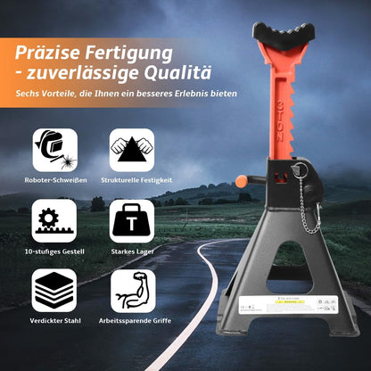 Melko Unterstellböcke 3 Tonnen – KFZ Stützböcke 4er Set höhenverstellbar