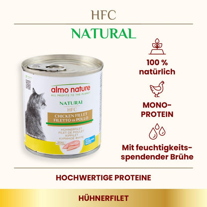 Almo Nature HFC Natural Katzenfutter Hühnerfilet, 12 x 280 g