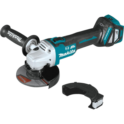 Makita DGA513Z Akku-Winkelschleifer 18 V, ohne Akku/Ladegerät. Blau-schwarz zum Trennen und Schleifen von Metall und Stein.