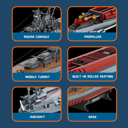 MISINI M7001 Yamato Schlachtschiff Klemmbausteine - 1/300